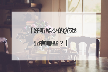 好听稀少的游戏id有哪些?