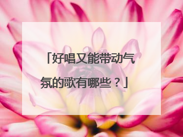 好唱又能带动气氛的歌有哪些？