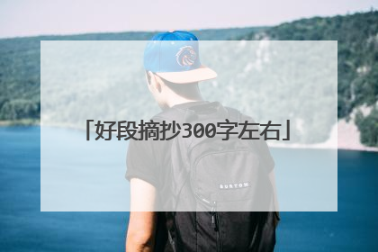 好段摘抄300字左右