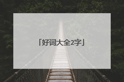 好词大全2字