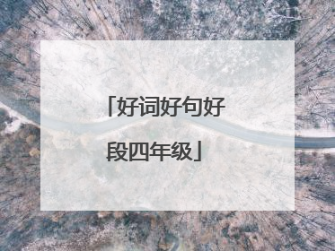 好词好句好段四年级