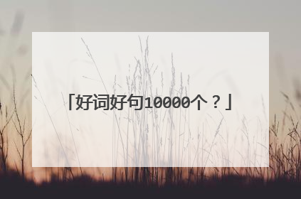 好词好句10000个？