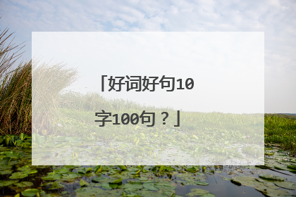 好词好句10字100句?