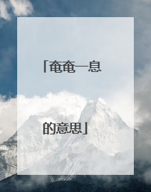 奄奄一息的意思