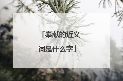 奉献的近义词是什么字