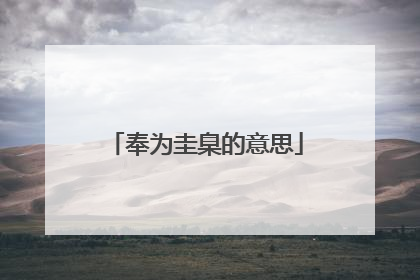 奉为圭臬的意思