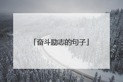 奋斗励志的句子