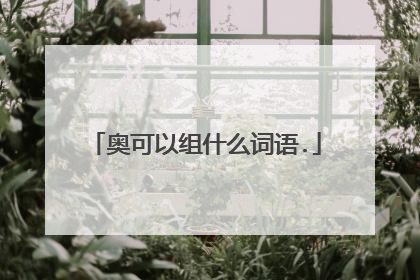 奥可以组什么词语.