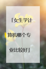 女生学计算机哪个专业比较好