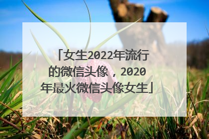 女生2022年流行的微信头像，2020年最火微信头像女生