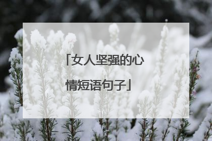 女人坚强的心情短语句子