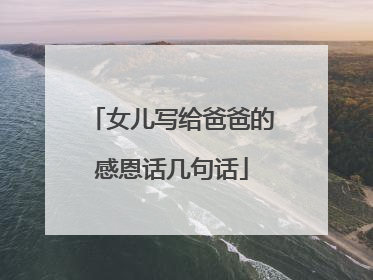 女儿写给爸爸的感恩话几句话