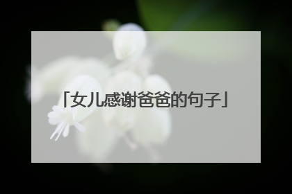 女儿感谢爸爸的句子