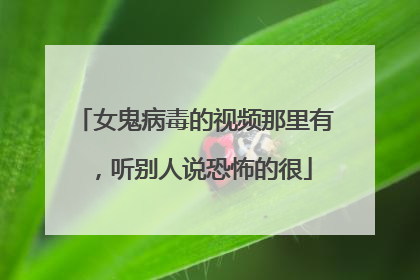 女鬼病毒的视频那里有，听别人说恐怖的很