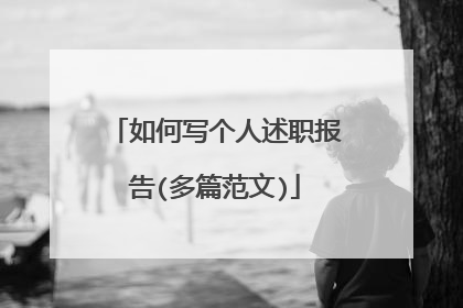 如何写个人述职报告(多篇范文)