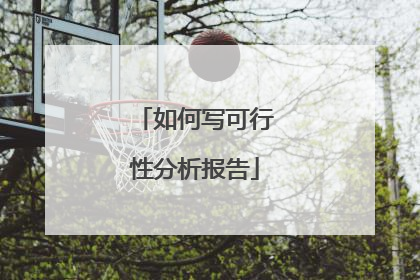如何写可行性分析报告