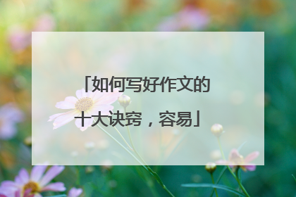 如何写好作文的十大诀窍,容易