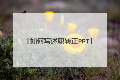 如何写述职转正PPT