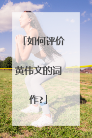 如何评价黄伟文的词作?