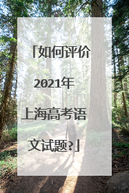 如何评价2021年上海高考语文试题?