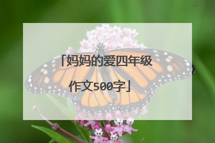 妈妈的爱四年级作文500字