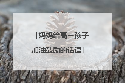 妈妈给高三孩子加油鼓励的话语
