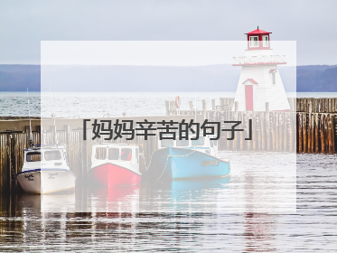 妈妈辛苦的句子