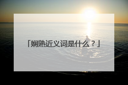 娴熟近义词是什么？