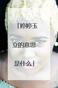婷婷玉立的意思是什么