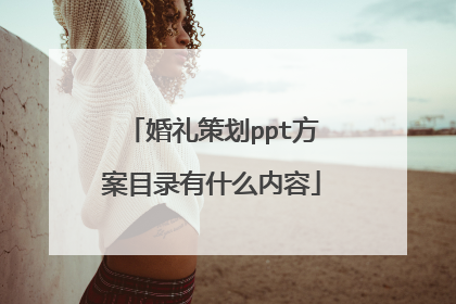 婚礼策划ppt方案目录有什么内容