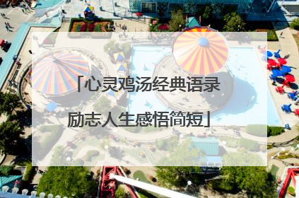 心灵鸡汤经典语录励志人生感悟简短