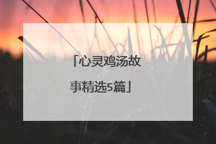 心灵鸡汤故事精选5篇