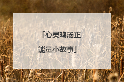 心灵鸡汤正能量小故事