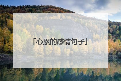 心累的感情句子