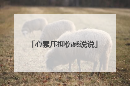 心累压抑伤感说说
