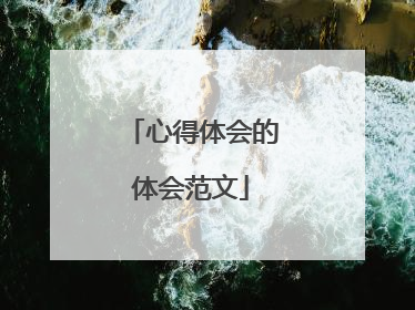 心得体会的体会范文