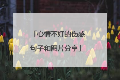 心情不好的伤感句子和图片分享