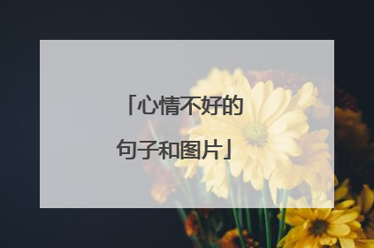 心情不好的句子和图片