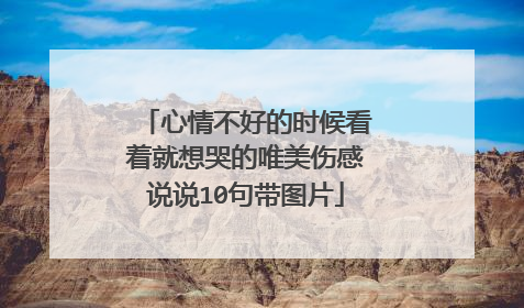 心情不好的时候看着就想哭的唯美伤感说说10句带图片