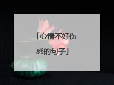 心情不好伤感的句子