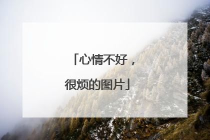 心情不好，很烦的图片