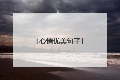 心情优美句子
