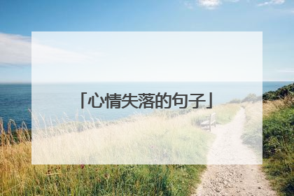 心情失落的句子