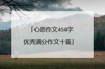 心愿作文450字优秀满分作文十篇
