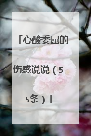 心酸委屈的伤感说说（55条）