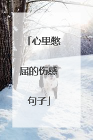 心里憋屈的伤感句子