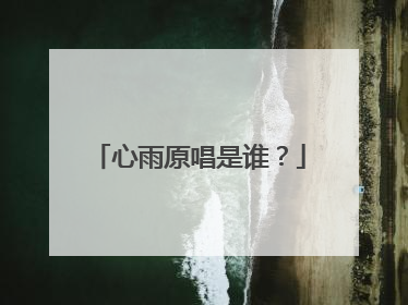 心雨原唱是谁？