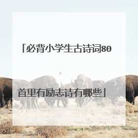 必背小学生古诗词80首里有励志诗有哪些
