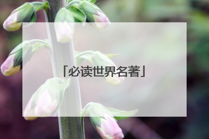 必读世界名著