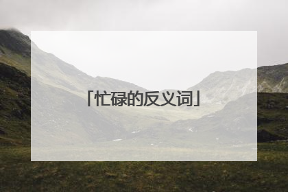 忙碌的反义词